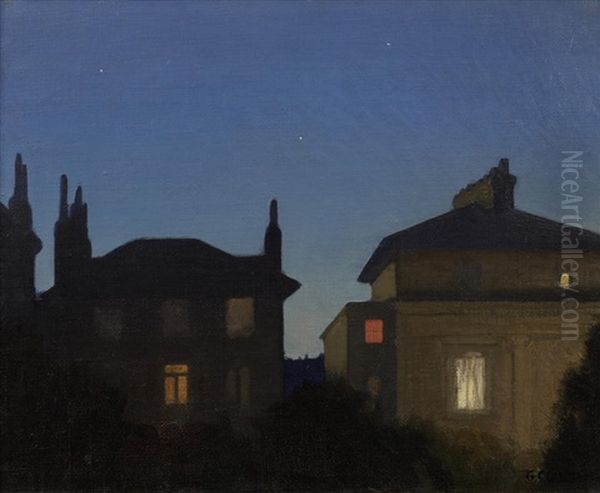Summer Night Oil Painting by Sir George Clausen