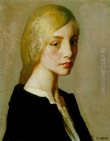 Lily Oil Painting by Sir George Clausen