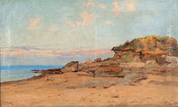 Noirmoutier, Les Rochers Oil Painting by Marie Joseph Leon Clavel Iwill