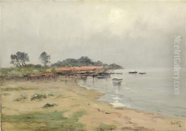 Bord De Mer Oil Painting by Marie Joseph Leon Clavel Iwill