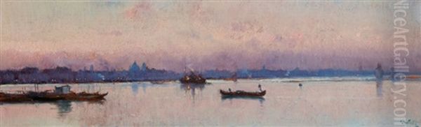 Venise Le Soir Oil Painting by Marie Joseph Leon Clavel Iwill