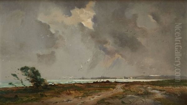 Bord De Mer Oil Painting by Marie Joseph Leon Clavel Iwill