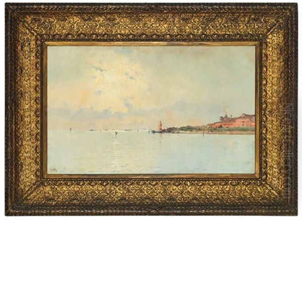 View Of Giudecca, Venice Oil Painting by Marie Joseph Leon Clavel Iwill