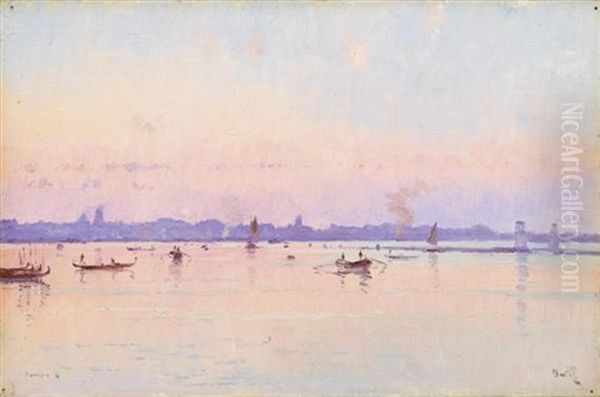 Ansicht Auf Venedig Oil Painting by Marie Joseph Leon Clavel Iwill