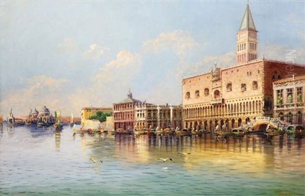 Venise, Le Palais Des Doges Oil Painting by Marie Joseph Leon Clavel Iwill