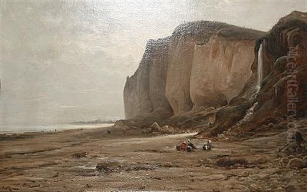 Fontaine De Granval A Fecamp Oil Painting by Marie Joseph Leon Clavel Iwill