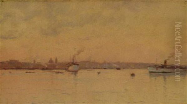 Le Port De Venise Oil Painting by Marie Joseph Leon Clavel Iwill