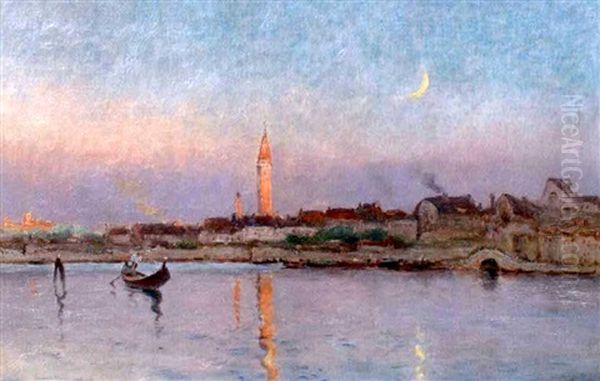 Venise, La Lagune Oil Painting by Marie Joseph Leon Clavel Iwill