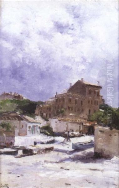 Guetary, Pays Basque Oil Painting by Marie Joseph Leon Clavel Iwill