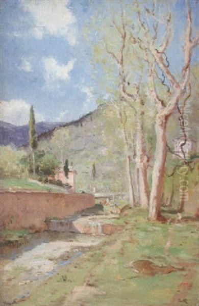 Les Environs De Rapallo Oil Painting by Marie Joseph Leon Clavel Iwill