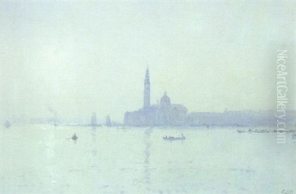 Venise San Giorgio, Effet Du Matin Oil Painting by Marie Joseph Leon Clavel Iwill