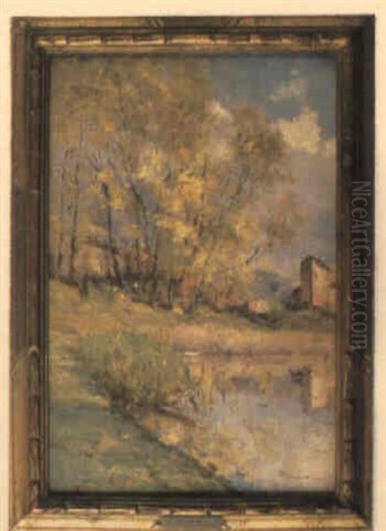Bords D'etang- Chaville Oil Painting by Marie Joseph Leon Clavel Iwill