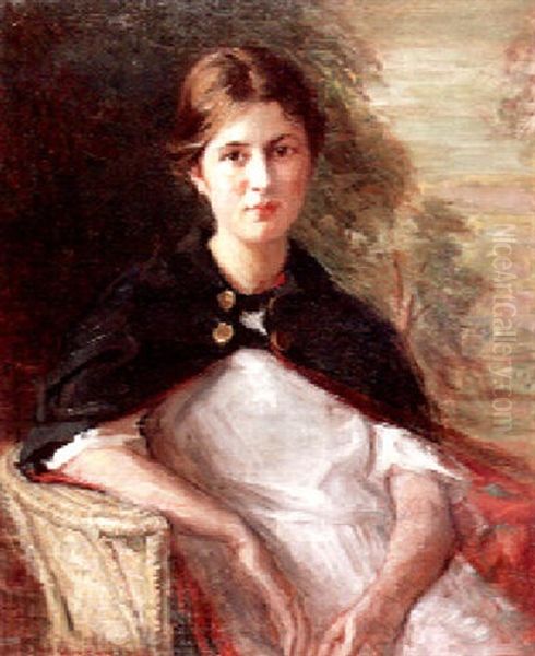 Portrait Of Frances Hale Oil Painting by John Willard Clawson