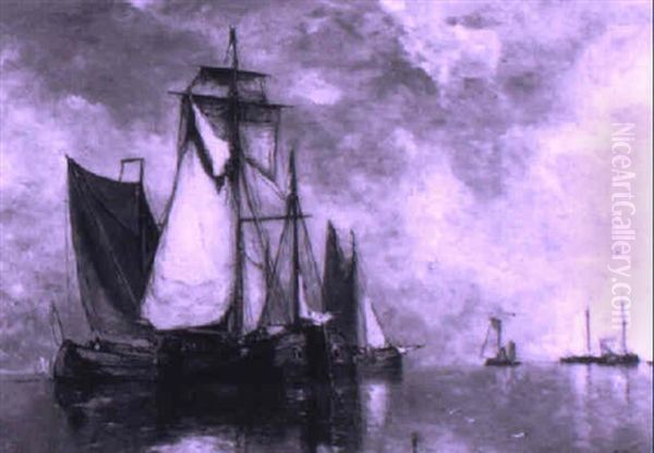 Marine Calme Oil Painting by Paul Jean Clays