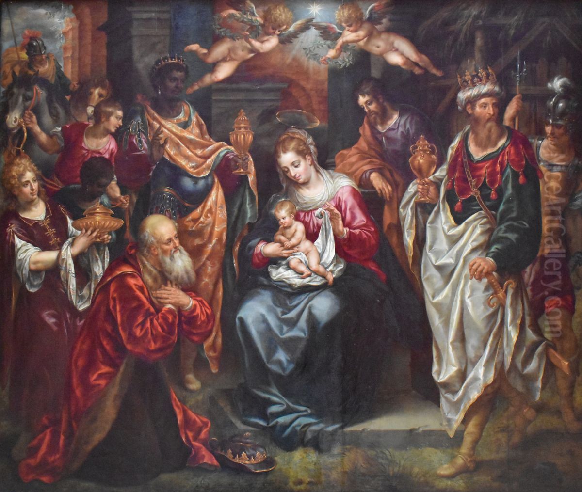 L'adoration Des Mages Oil Painting by Hendrick De Clerck