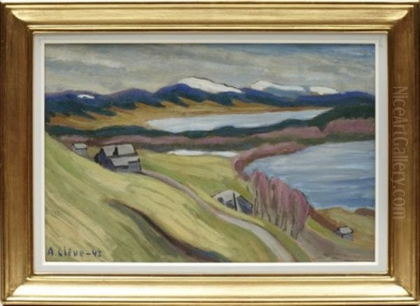 Ner Mot Sjon, Norrland Oil Painting by Agnes Cleve