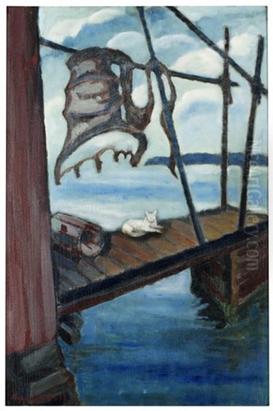 Sommarmorgon Oil Painting by Agnes Cleve