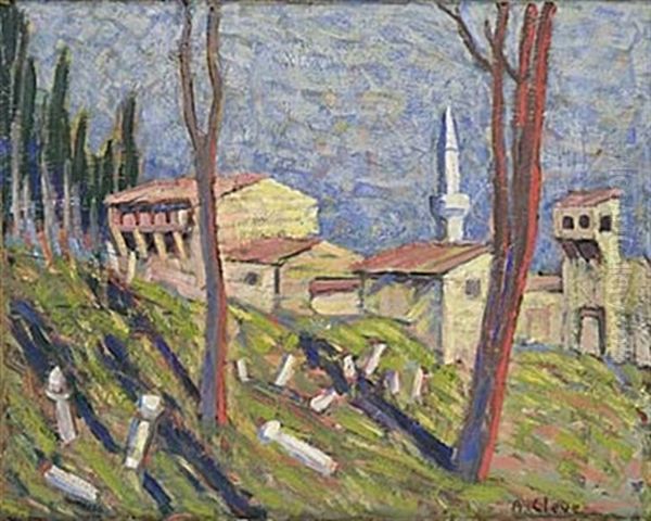 Sydlandskt Landskap Oil Painting by Agnes Cleve