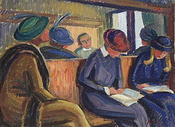 I Tagkupen Oil Painting by Agnes Cleve