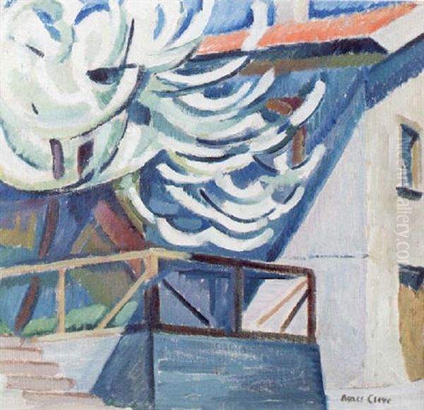 Trad Vid Hus Oil Painting by Agnes Cleve