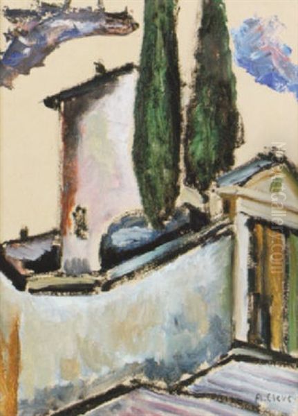 Sydlandskt Landskap Oil Painting by Agnes Cleve