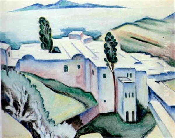 Kustvy, Tunis Oil Painting by Agnes Cleve