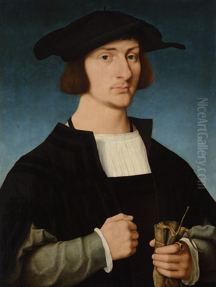Portrait Of A Young Man Oil Painting by Joos Van Cleve