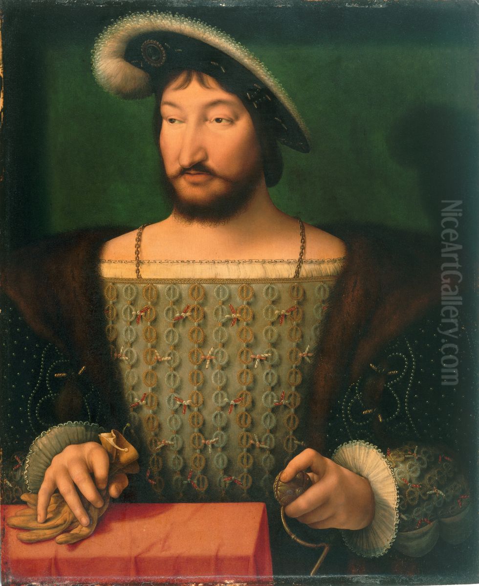 Portrait Of Francois I, King Of France Oil Painting by Joos Van Cleve