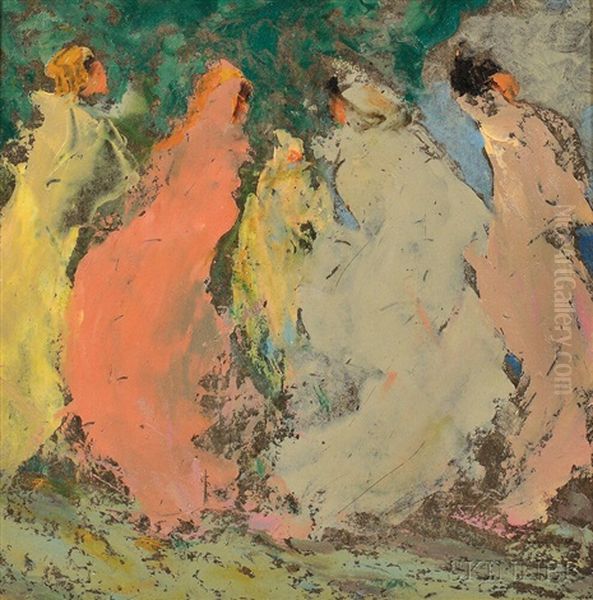 Five Ladies Oil Painting by William Baxter Closson