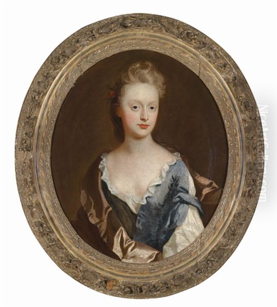 Bildnisse Der Schwestern Mary Und Margaret Gyfford (pair) Oil Painting by John Closterman