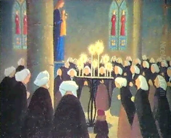 Les Veuves Oil Painting by Albert Clouard