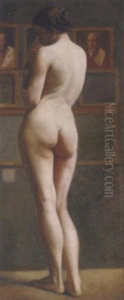 Une Femme Nue Oil Painting by Jean Andre Alfred Cluysenaar
