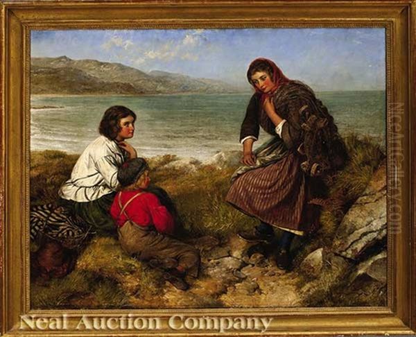 The Fisherman's Tale Oil Painting by Edward John Cobbett