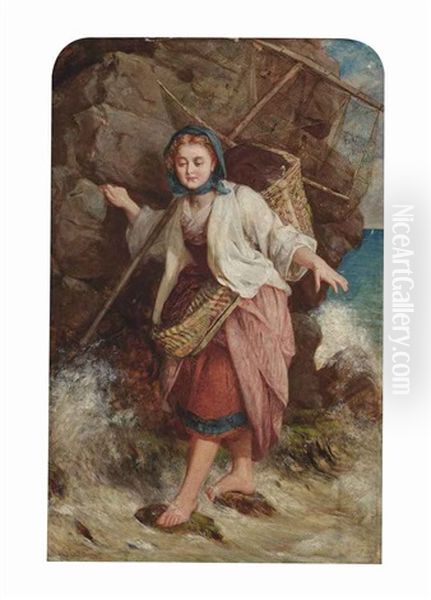 The Oncoming Tide Oil Painting by Edward John Cobbett