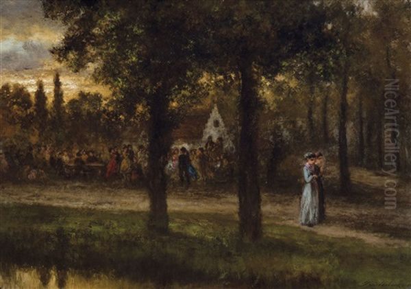 The Feast (1882) Oil Painting by Xavier De Cock