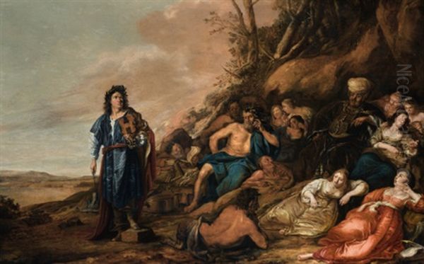 The Judgement Of Midas In The Contest Between Apollo And Pan Oil Painting by Pieter Codde