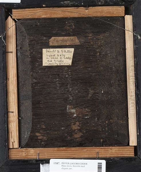 Interior Med Elegant Par Oil Painting by Pieter Codde