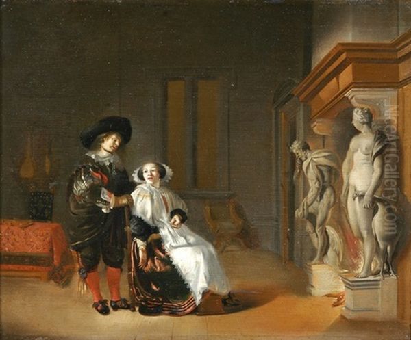 Galante Szene Oil Painting by Pieter Codde