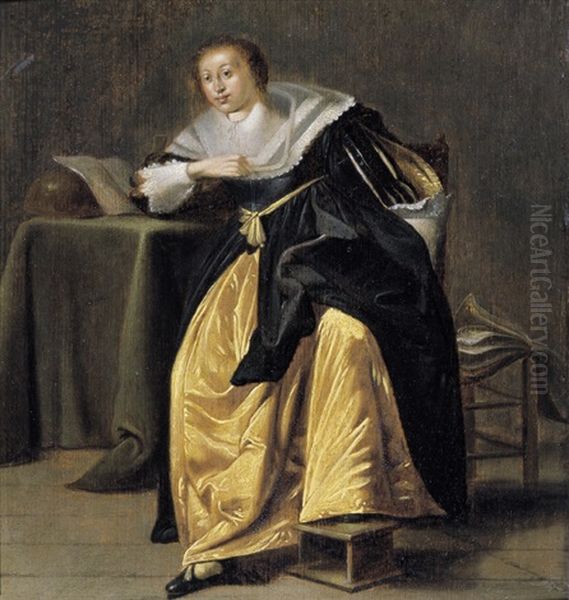 Damesportret Oil Painting by Pieter Codde