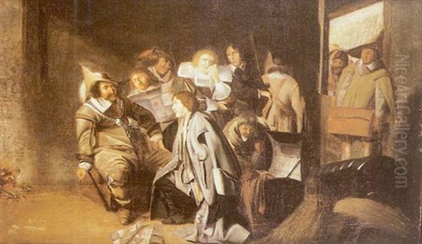 Scene De Requisition Oil Painting by Pieter Codde