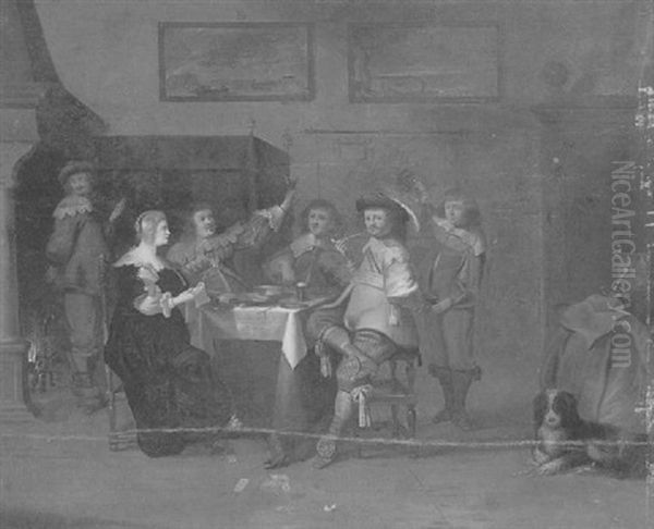 Le Souper Fin Oil Painting by Pieter Codde