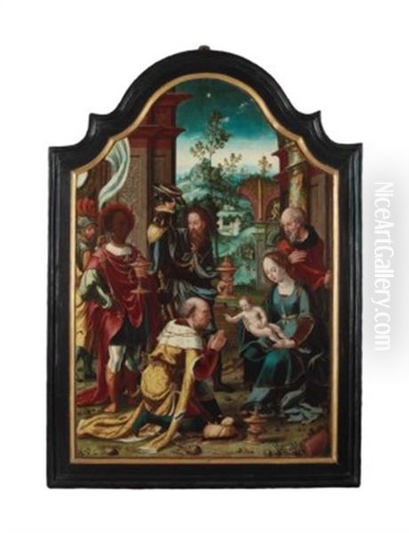 L'adoration Des Mages Oil Painting by Pieter Ii Coecke Van Aelst