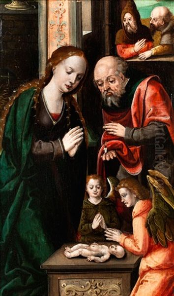 Anbetung Des Kindes Oil Painting by Pieter Ii Coecke Van Aelst