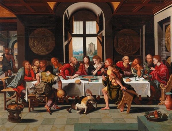 The Last Supper Oil Painting by Pieter Ii Coecke Van Aelst