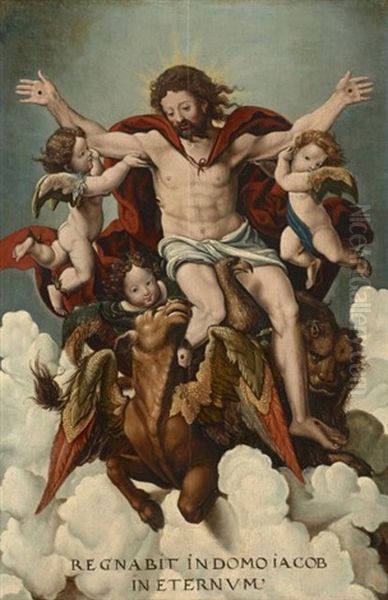 La Vision D'ezechiel Oil Painting by Pieter Ii Coecke Van Aelst