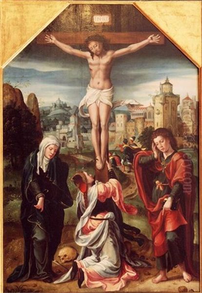 Die Kreuzigung Christi Oil Painting by Pieter Ii Coecke Van Aelst