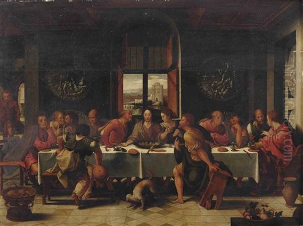 The Last Supper Oil Painting by Pieter Ii Coecke Van Aelst
