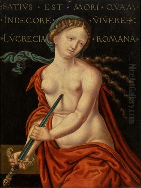Lucretia Oil Painting by Pieter Ii Coecke Van Aelst