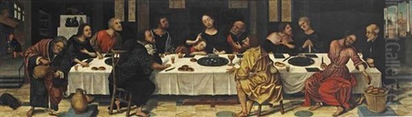 The Last Supper Oil Painting by Pieter Ii Coecke Van Aelst