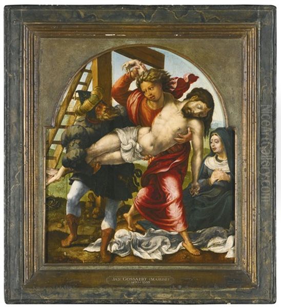 The Deposition Oil Painting by Pieter Ii Coecke Van Aelst